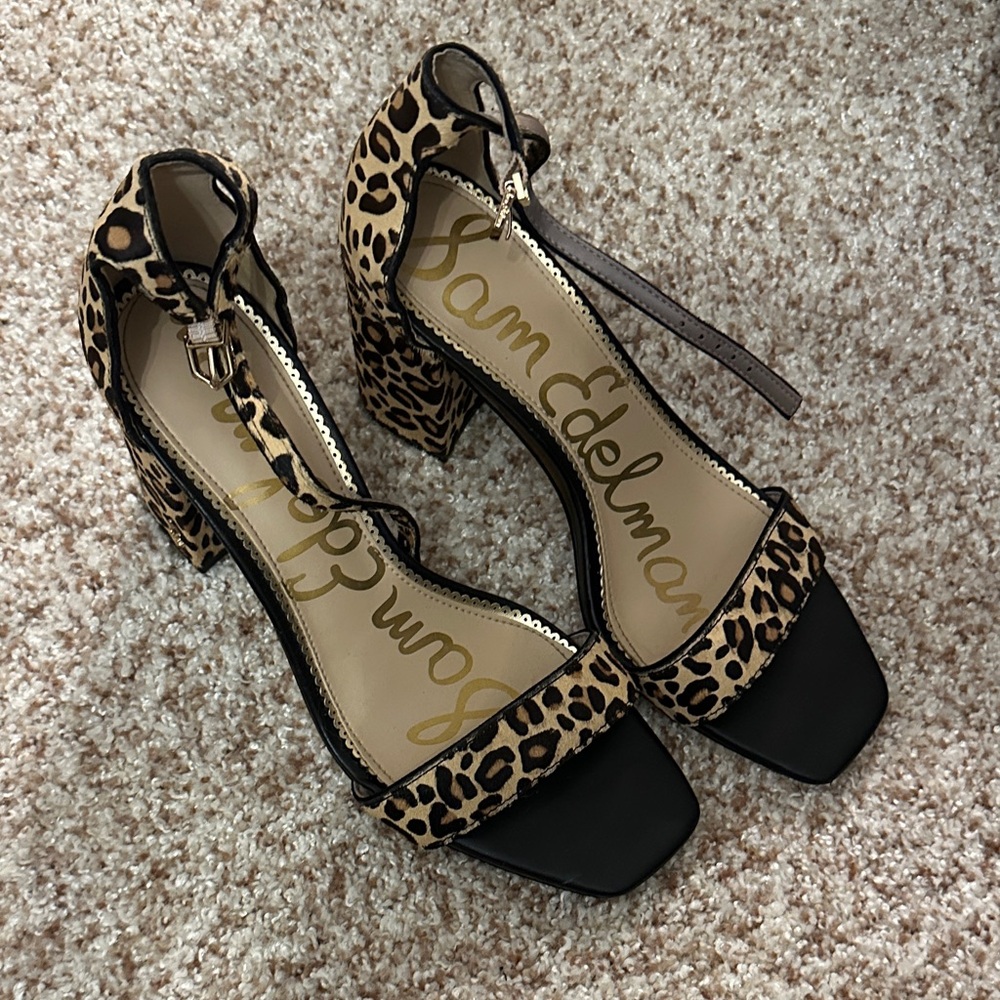 Sam Edelman Cheetah print block heels